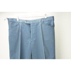 Burberry London Washed Blue 100% Cotton Mens Pants Trousers Sz 56 EU NEW